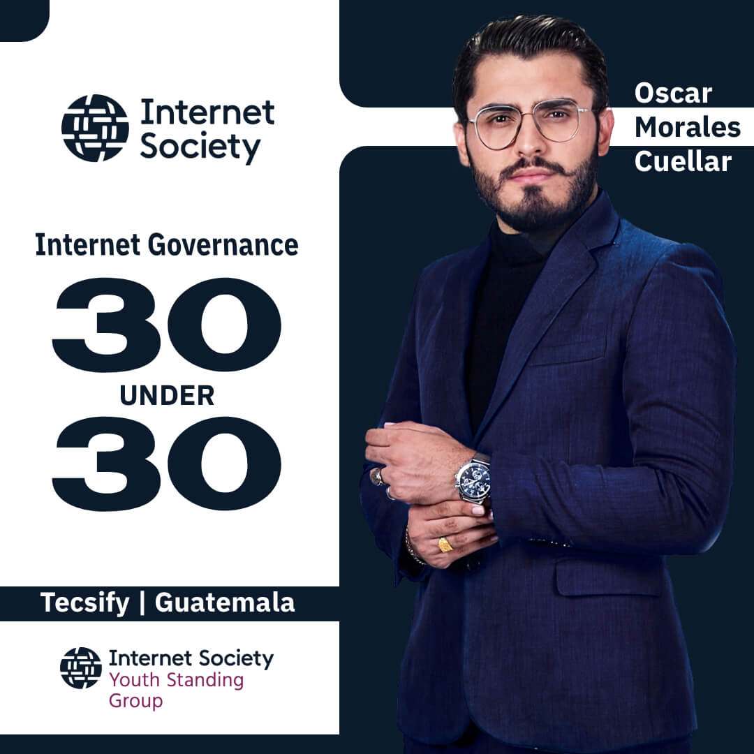 Oscar Morales Cuellar en el reconocimiento Internet Governance 30 Under 30